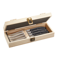 4-Piece Steak Knife Set - Basco Steel And Black - Gefu GEFU GF13940
