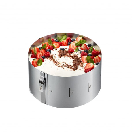 Aro Ajustável para Bolos 10cm - Tondo Clip Inox - Gefu GEFU GF14300