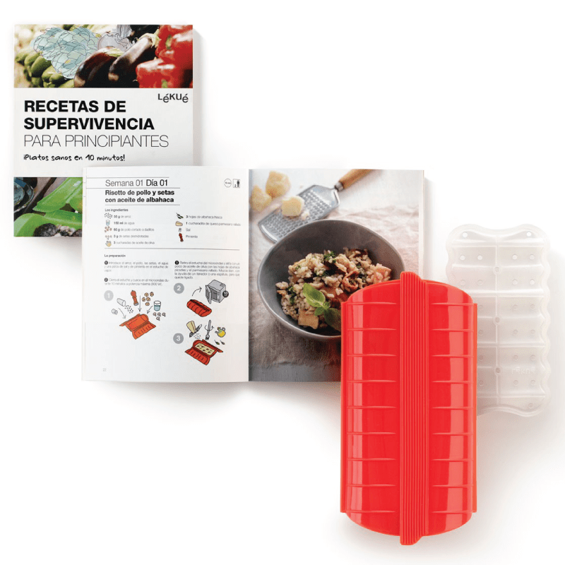 Kit Estojo Cozinhar A Vaporlivro De Receitas Em Espanhol Lekue