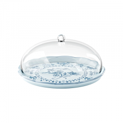Plato para Tartas con Campana Azul Polvo - Josephine - Guzzini