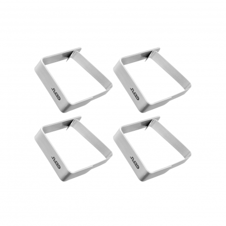 Conjunto de 4 Molas Inox para Toalha de Mesa - Fermo Cinza - Gefu GEFU GF22350