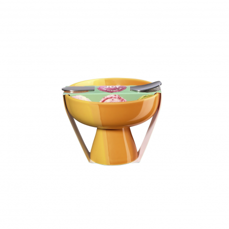 Conjunto Taça e Colher para Gelado Laranja Smoothie 11cm - Joy Laranja E Amarelo - Asa Selection ASA SELECTION ASA16494286