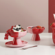 Strawberry Smoothie Footed Bowl 11cm - Joy Red And Pink - Asa Selection ASA SELECTION ASA16391286