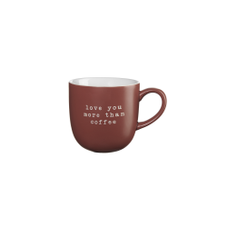 Love You More Than Coffee Mug 350ml - Hey! Red - Asa Selection ASA SELECTION ASA17077277