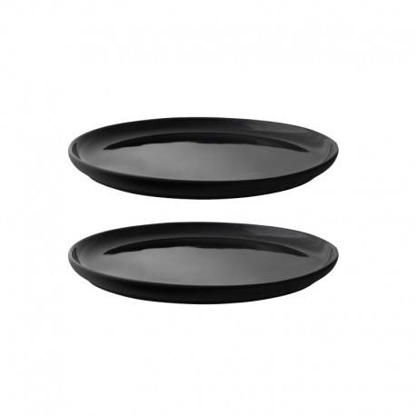 Conjunto De 2 Platos - Theo Negro Mate - Stelton STELTON STTX-640