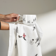 Dachshund Kitchen Towel - Snow Tracks White - Asa Selection ASA SELECTION ASA37810065