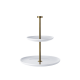 Etagere de 2 Níveis Branco e Dourado - Grande - Asa Selection ASA SELECTION ASA92152425