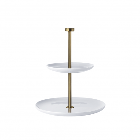 Etagere de 2 Níveis Branco e Dourado - Grande - Asa Selection ASA SELECTION ASA92152425