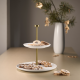 Etagere de 2 Niveles Blanco y Dorado - Grande - Asa Selection ASA SELECTION ASA92152425