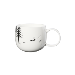 400ml Cat and Mouse Mug - Joy Snow Tracks White - Asa Selection ASA SELECTION ASA16880286