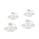 Set de 4 Tazas de Café con Platillos - To Blanco - Alessi ALESSI ALESMMI35SET1