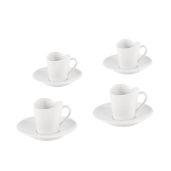 Set de 4 Tazas de Café con Platillos - To Blanco - Alessi ALESSI ALESMMI35SET1