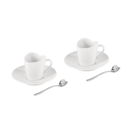 Conjunto de 2 Chávenas de Café com Pires e Colheres - To Branco - Alessi ALESSI ALESMMI35SET2