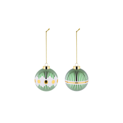 Set of 2 Green Christmas Balls Set1 - Delight - Alessi ALESSI ALESNZ04SET1GR