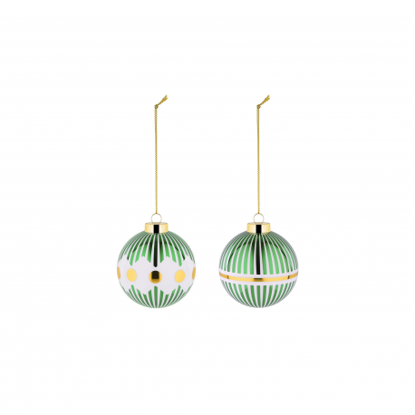 Conjunto de 2 Bolas de Natal Set1 Verde - Delight - Alessi ALESSI ALESNZ04SET1GR