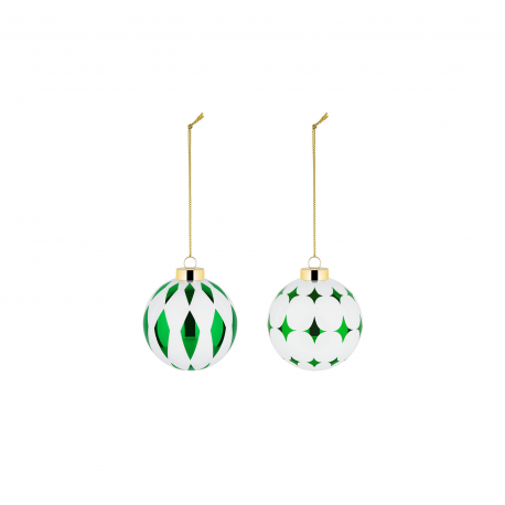 Conjunto de 2 Bolas de Natal Set3 Verde - Delight - Alessi ALESSI ALESNZ04SET3GR
