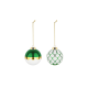 Juego 2 Bolas de Navidad Set4 Verde - Delight - Alessi ALESSI ALESNZ04SET4GR