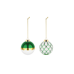 Conjunto de 2 Bolas de Natal Set4 Verde - Delight - Alessi ALESSI ALESNZ04SET4GR