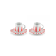 Set of 2 Red Espresso Cups with Saucers - Delight - Alessi ALESSI ALESNZ08SET