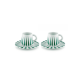 Juego de 2 Tazas de Café con Platos Verde - Delight - Alessi ALESSI ALESNZ08SETGR