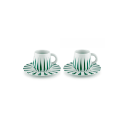 Juego de 2 Tazas de Café con Platos Verde - Delight - Alessi ALESSI ALESNZ08SETGR