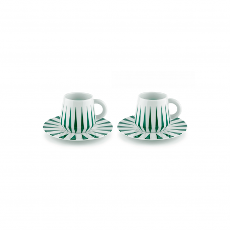 Juego de 2 Tazas de Café con Platos Verde - Delight - Alessi ALESSI ALESNZ08SETGR