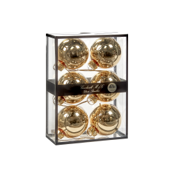 Set of 6 Shiny Gold Christmas Baubles 7cm - Goodwill GOODWILL GWUG60000