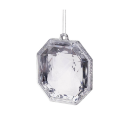 Ornamento Joia Facetada Prateado 10cm - Goodwill GOODWILL GWPL52824