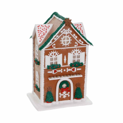 Casa de Jengibre LED 31cm - Gingerbread Town Marrón Y Blanco - Goodwill GOODWILL GWKL60564