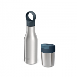 Conjunto Copo+Garrafa para Levar Inox - Joseph Joseph
