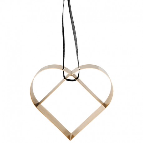 Ornamento Coração Grande Dourado - Figura - Stelton STELTON STT10604