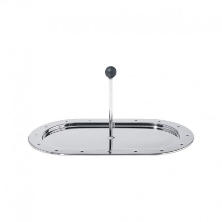 Tray 28,5cm - MG34 Steel And Black - Alessi ALESSI ALESMG34