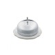 Butter Dish ø12cm - Dressed Steel And White - Alessi ALESSI ALESMW16
