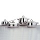 Cookware Set of 7 Pieces - Mami Steel - Alessi ALESSI ALESSG100S7