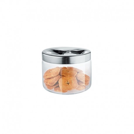 Biscuit Box - Carmeta Silver And Transparent - Alessi ALESSI ALESLC20