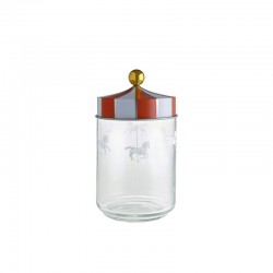 Jar with Hermetic Lid 1lt - Circus Red, White And Transparent - Alessi ALESSI ALESMW30/100