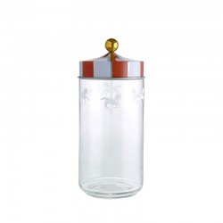 Jar with Hermetic Lid 1,5lt - Circus Red, White And Transparent - Alessi ALESSI ALESMW30/150