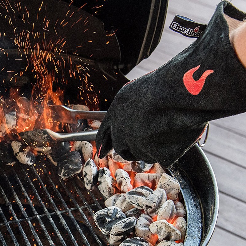 Grill Leather Gloves Black Charbroil