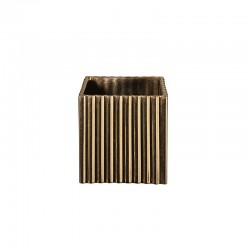 Planter with Grooves 10Cm - Quadro Gold - Asa Selection ASA SELECTION ASA46101425