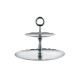 Two-Dish Stand - Dressed Steel - Alessi ALESSI ALESMW52/2