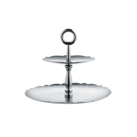Two-Dish Stand - Dressed Steel - Alessi ALESSI ALESMW52/2