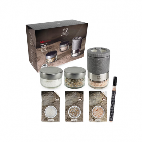 Salt Bar Salt Mill with 3 Jars - Maestro Graphite - Peugeot Saveurs PEUGEOT SAVEURS PG46996