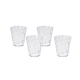 Set of 4 Transparent Low Tumblers - Diamond - Omada OMADA OMM5363TR