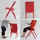 Cadeira Dobrável e Empilhável Vermelho – Piana - Alessi ALESSI ALESASPN3027