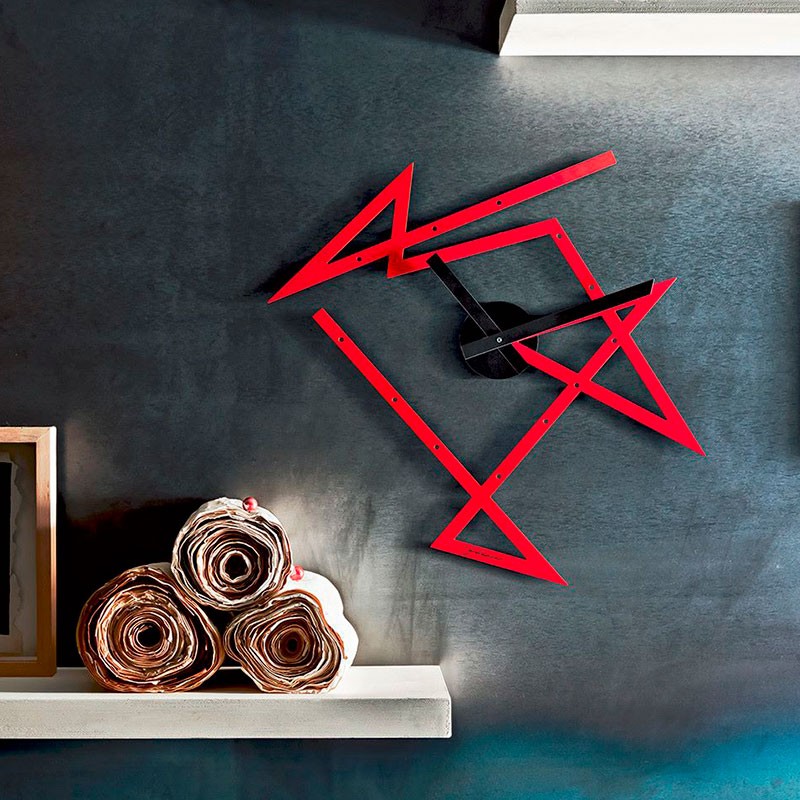 Reloj de Pared Rojo - Time Maze - Alessi