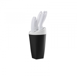 Black Knife Block 5-Piece Set - Eat Pop - Omada OMADA OMM6146NE