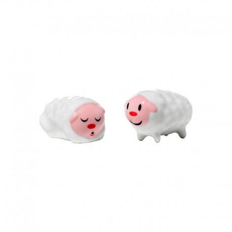 Set of Two Figurines - Tiny Little Sheep White - A Di Alessi A DI ALESSI AALEAMGI10SET3