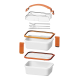 Fiambrera 1l + 1l con Cubiertos Naranja - Sanaliving - Omada OMADA OMS3220AR