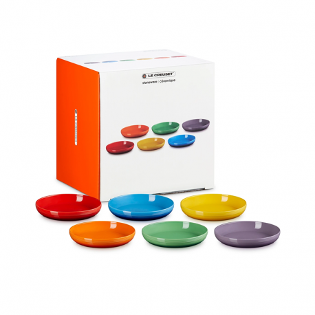 Juego de 6 Platos Hondos 22cm Arcoíris - Coupe Arcoiris - Le Creuset LE CREUSET LC79356005218000