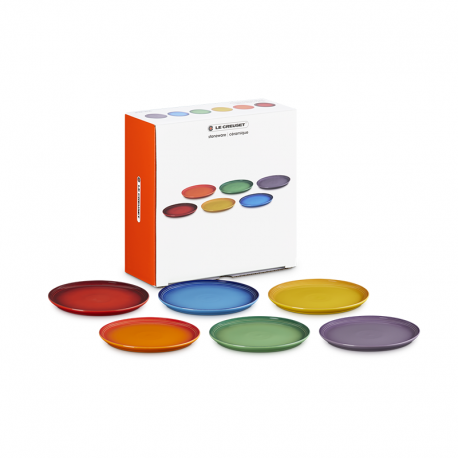 Conjunto de 6 Pratos de Sobremesa 22cm Arco-Íris - Coupe - Le Creuset LE CREUSET LC79358005218000